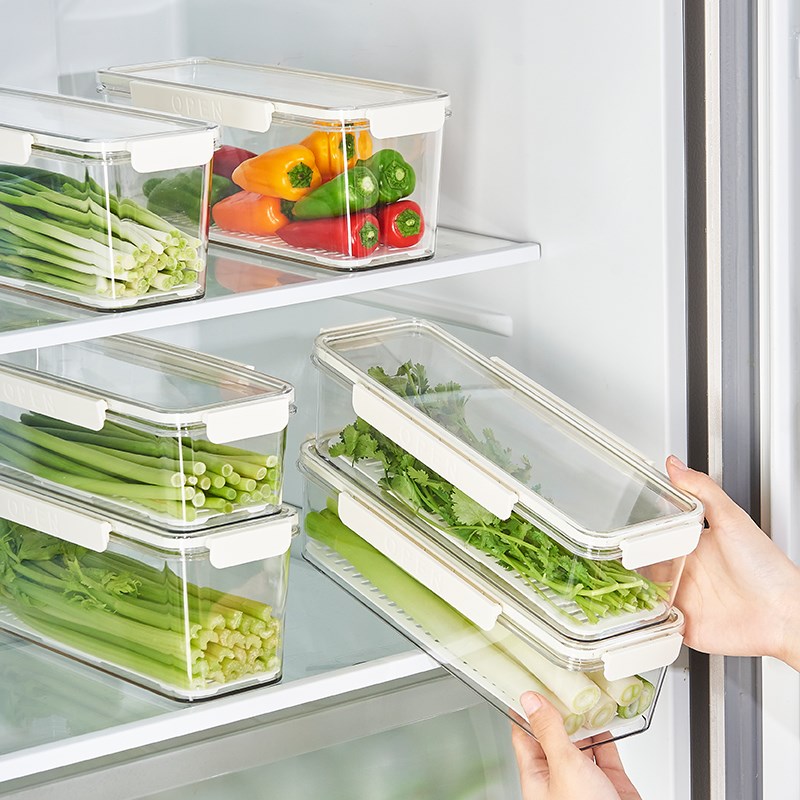 小葱香菜保鲜盒冰箱收纳盒食品B级姜蒜挂面条蔬菜密封储物神器