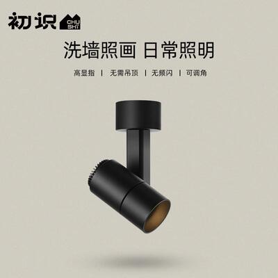 灯饰 led轨道射灯家用客厅明装聚光洗墙灯防眩光轨道式无主灯