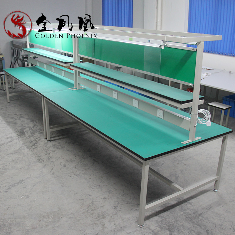 工作台防静电操作台流q水线工作台车间工作桌双层打包装配台操作