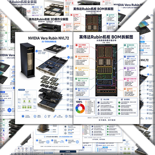 18张英伟达Rubin机柜全景图解液冷服务器爆发科技前沿与未来科普