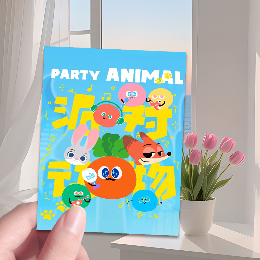100张五月天疯狂动物城联动创意小卡创意自印物料收藏卡