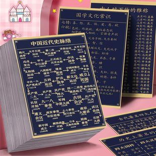 36张国学常识贴纸古人对万物的雅称创意历史文化知识趣味防水贴画