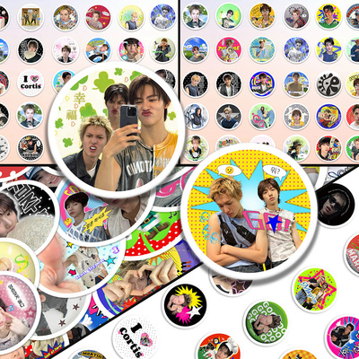 cortis吧唧贴纸】200贴圆贴新男团马丁金主训高颜值物料贴画装饰