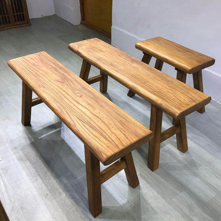 长条大板凳板凳长条餐厅复古传统做旧人榆木凳长条门板扁担宽凳