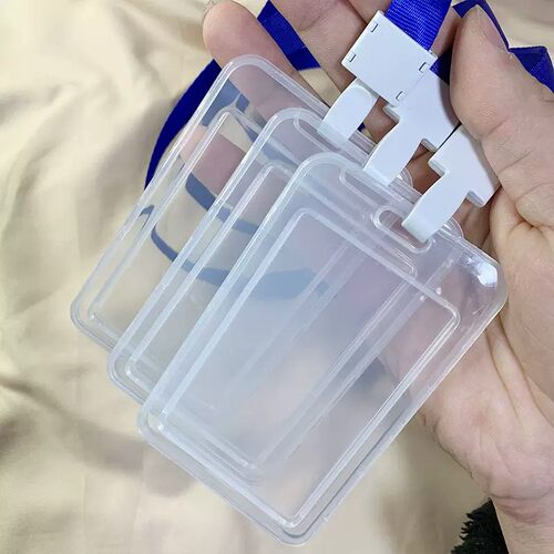 身份证保护套硬壳双面透明银行卡套带挂绳工作证工牌校牌饭卡卡套