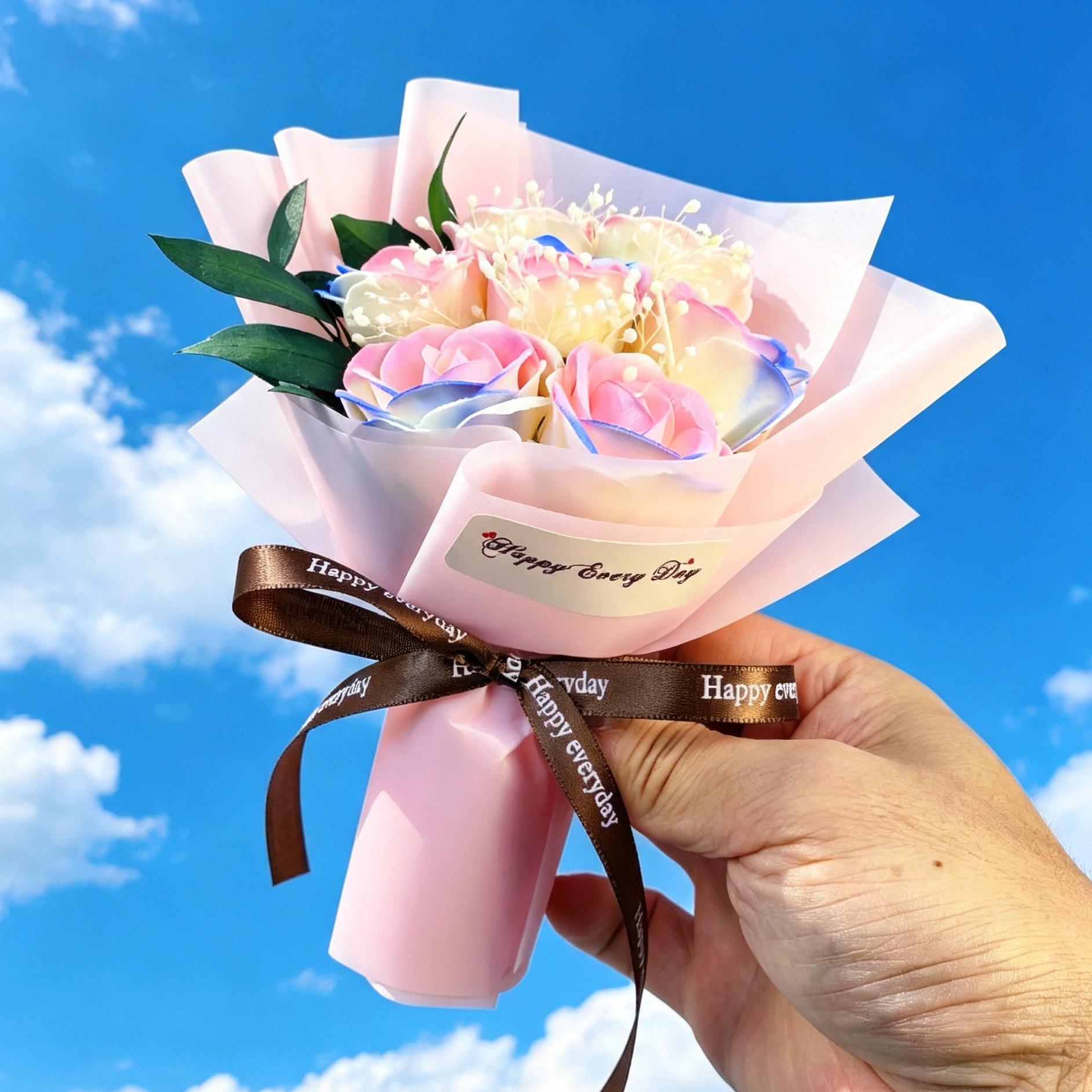 七夕教师节迷你仿真玫瑰花束