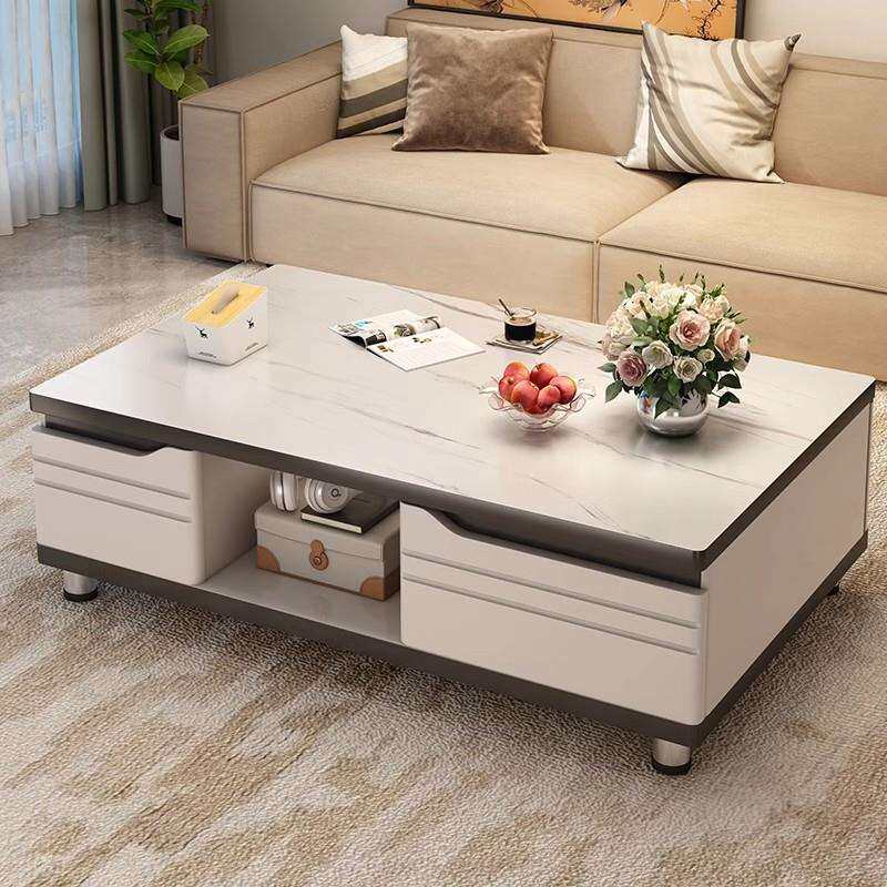 茶几客厅家用2026新款小户型岩板桌子简约现代电视柜组合玻璃茶几