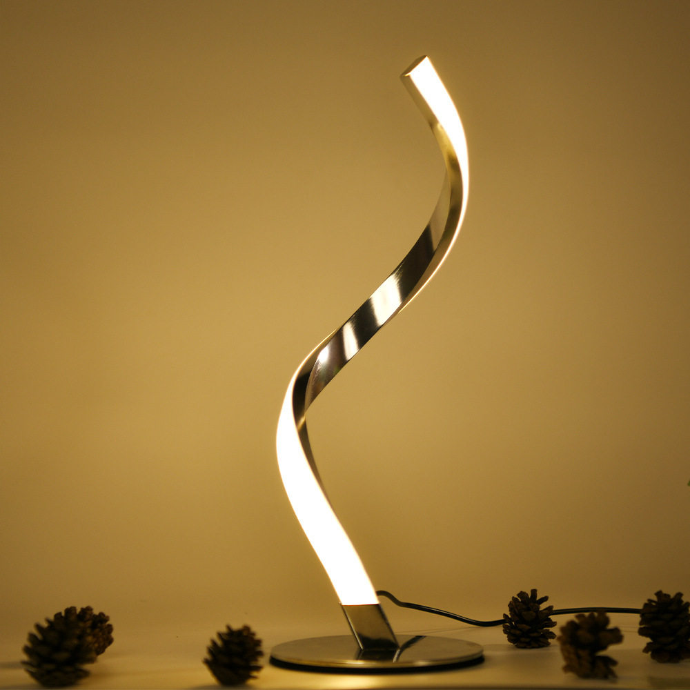 ins风轻奢现代简约螺旋台灯客厅卧房台灯高级感氛围小夜灯