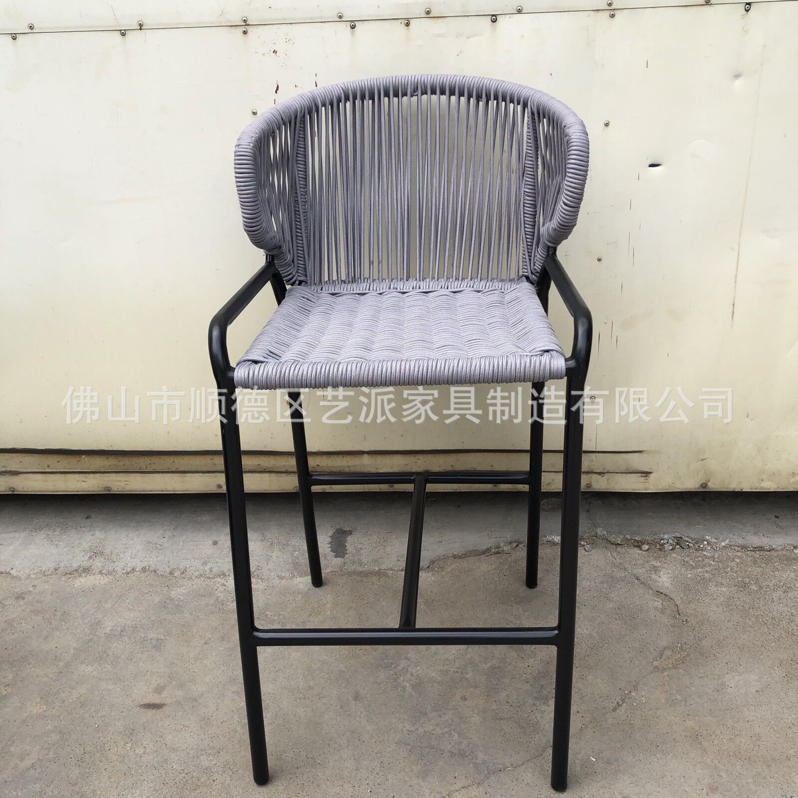 户外休闲简约藤编高脚吧椅