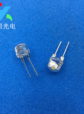 直插F8草帽0.5w 黄色led灯珠8MM发光二极管黄灯 led高亮黄光