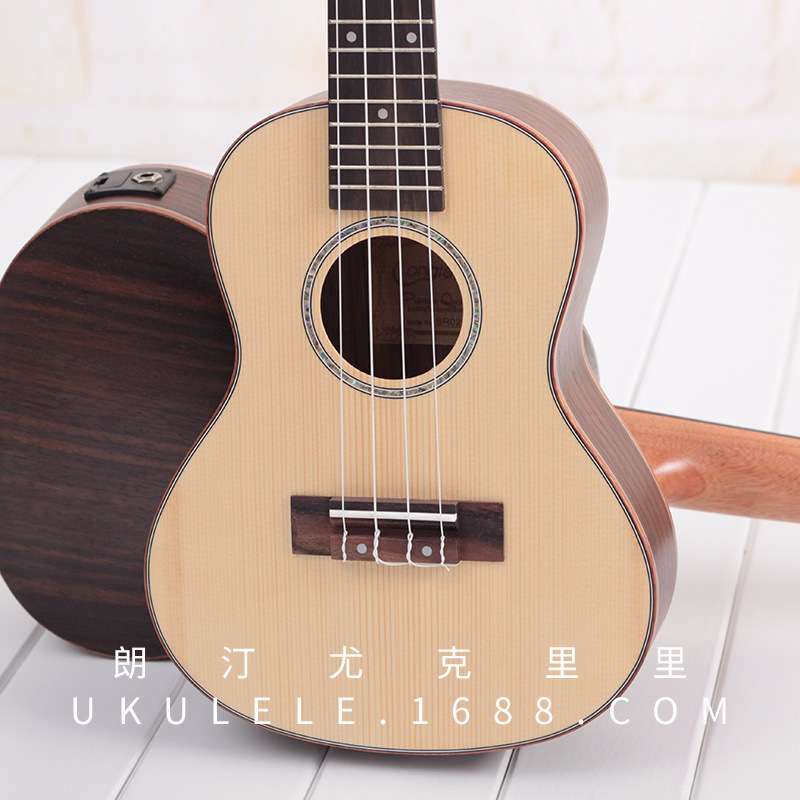 朗汀23 24寸云杉单板尤克里里ukulele乌克丽丽现货无牌小吉他
