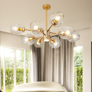 厂家跨境后现代简约灯具创意轻奢卧室魔豆分子灯北欧风格客厅吊灯