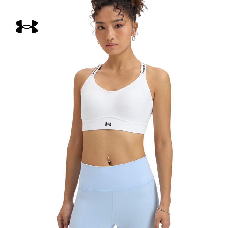 UA安德玛官方女子运动文胸中强度防震交叉美背内衣健身瑜伽文胸