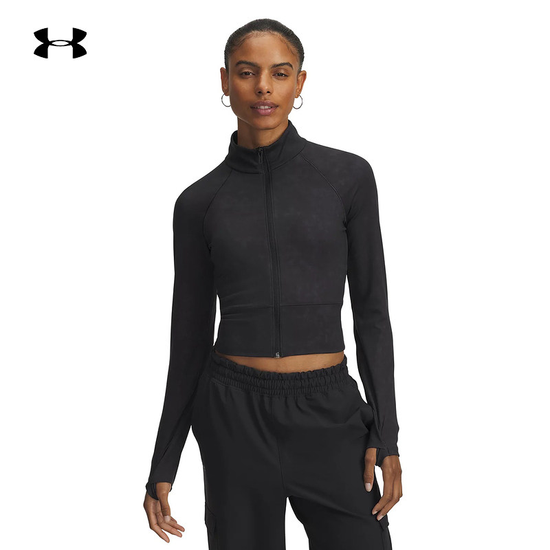 安德玛外套女士秋冬Meridian运动休闲全拉链短款夹克6007093-001,运动服/休闲服装,运动茄克/外套,淘宝优惠券,粉丝福利购,淘宝优惠卷