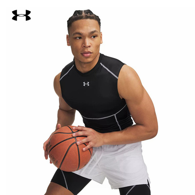安德玛UA春夏HeatGear Elite男弹力训练运动紧身背心 6015380-009