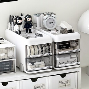 笔筒办公室桌面学生书桌文具大容量收纳盒轻奢高级感创意笔桶摆件