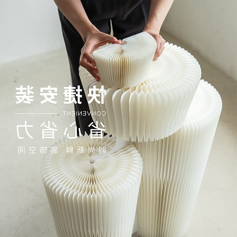 圆柱台面多层折叠中岛展示架