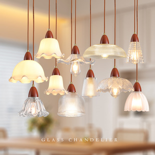 日式玻璃吊灯北欧餐桌吧台餐厅灯网红服装店橱窗北欧民宿床头吊灯