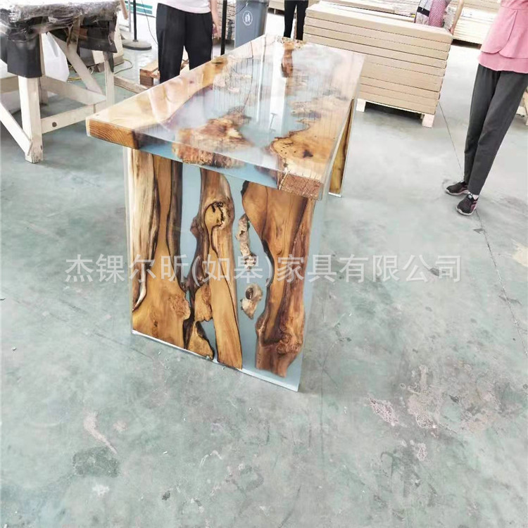 长方形河流树脂餐桌茶几定制