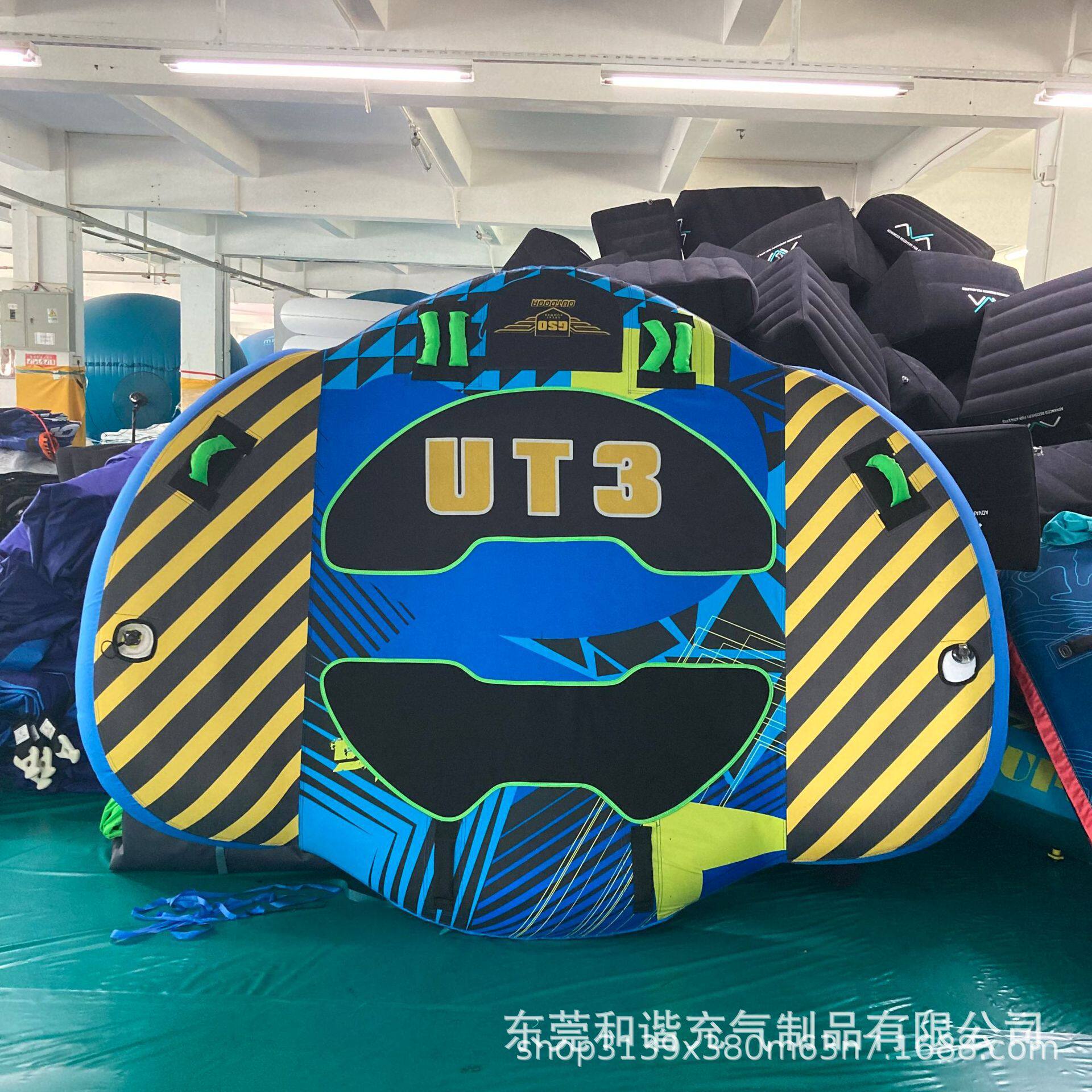 工厂直销新品水上冲浪充气沙发快艇充气拖拉3人飞机拖拉圈摩托艇