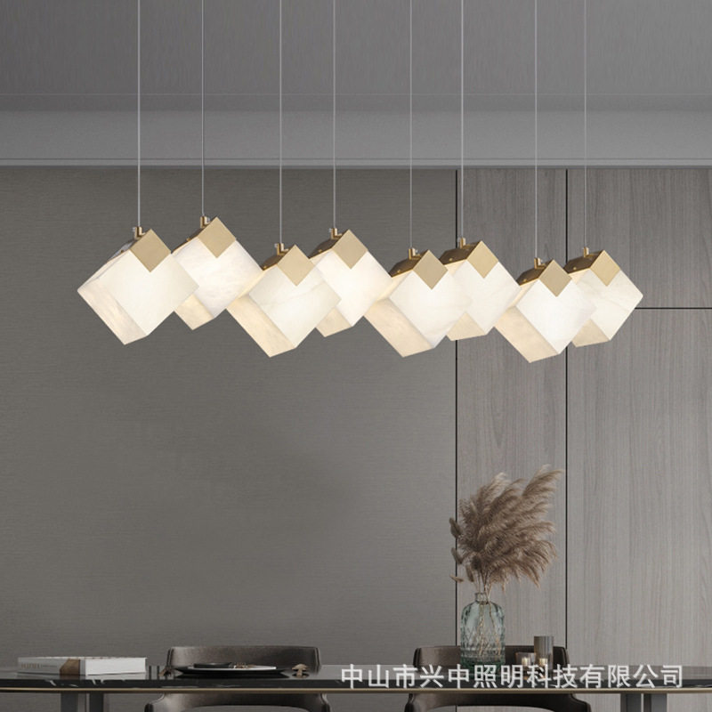 后现代简约餐厅云石吊灯北欧轻奢设计师极简餐桌吧台一字长条灯,电子元器件市场,电线扎带/束线带,淘宝优惠券,粉丝福利购,淘宝优惠卷