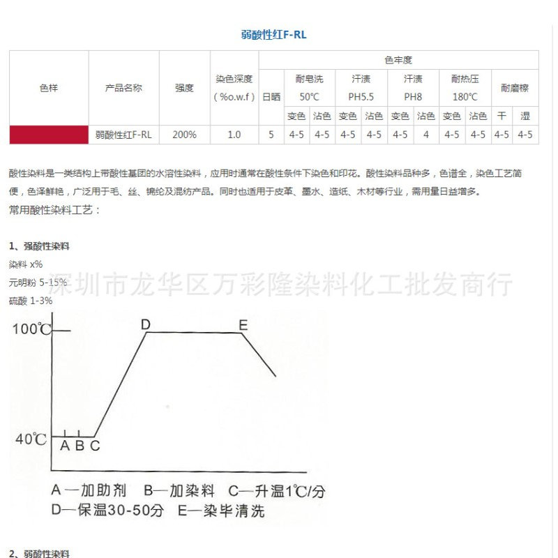 酸性红ARL酸性红F-2G酸性红FRL酸性红337#酸性亮红GN酸性艳红2GN