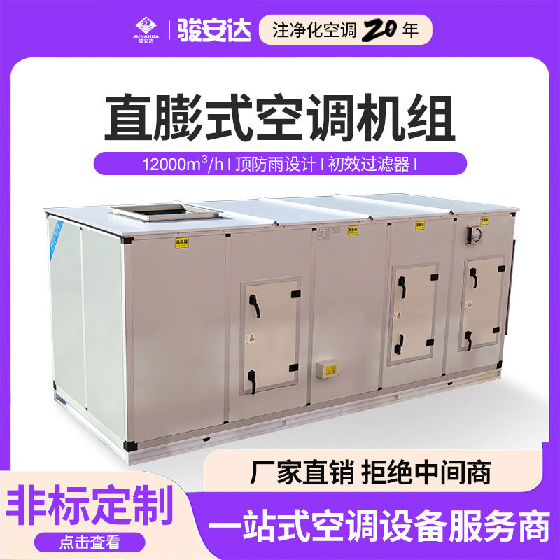 直膨式新风空调机组写字楼办公楼大风量低噪音别墅净化风柜