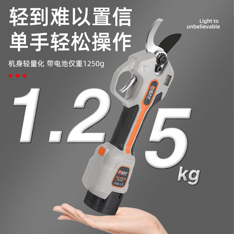 锂电修枝剪子园林果树修剪电动修枝剪刀园艺剪树枝用的电剪刀批发