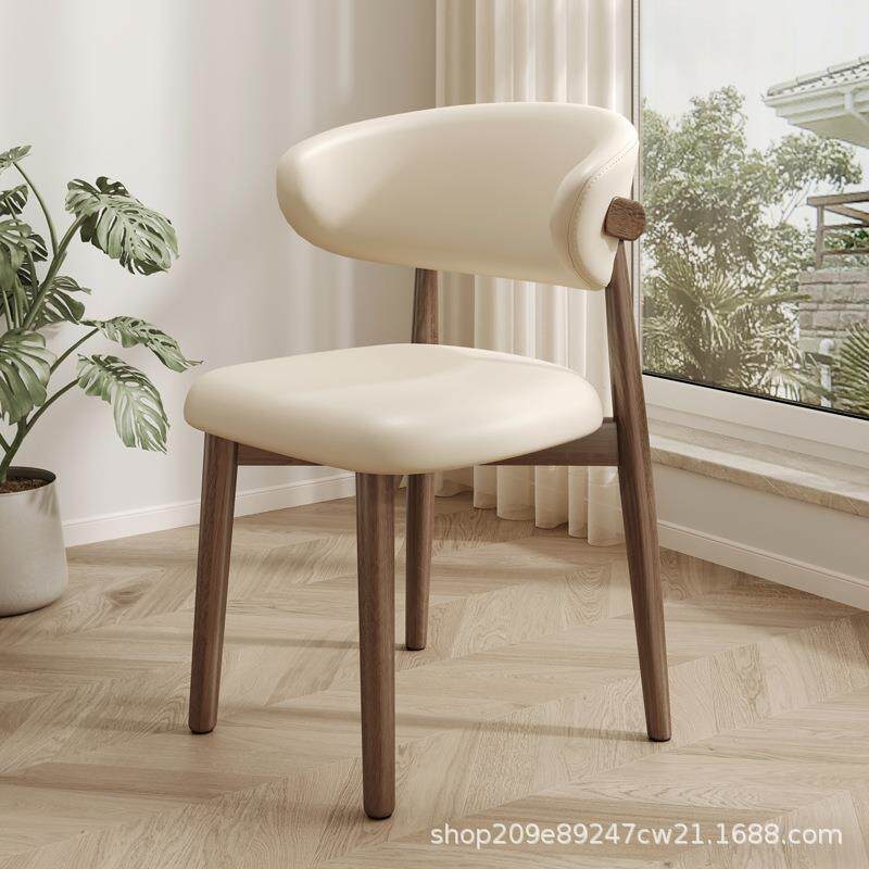 餐椅奶油风铁艺餐桌椅家用餐厅椅靠背凳客厅简约新款北欧轻奢椅子