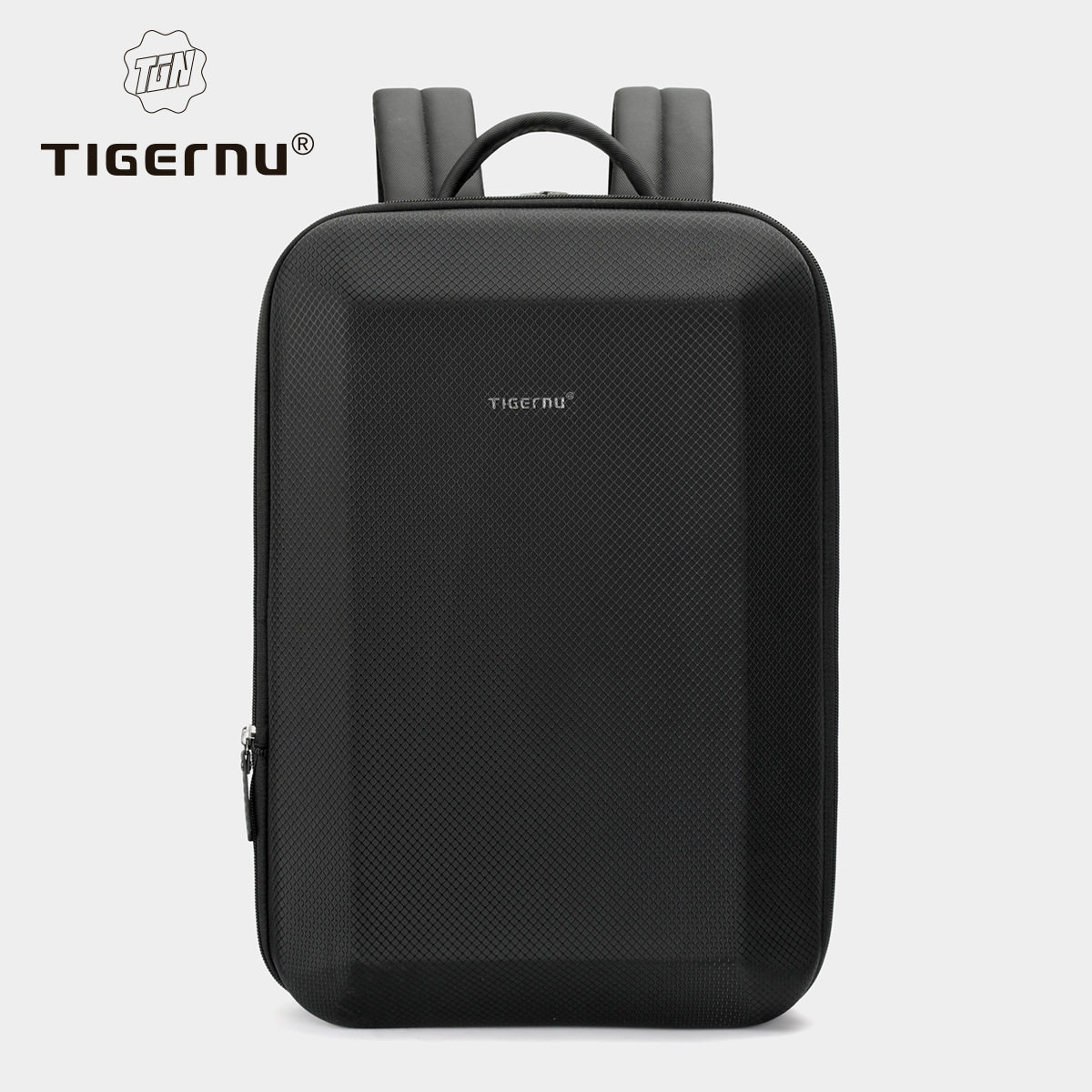 泰格奴双肩包硬壳商务笔记本背包男款通勤旅行扩容行李防水电脑包