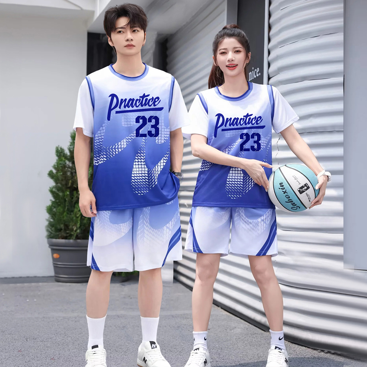 篮球服套装女生定制学生运动比赛球衣训练队服男高颜值假两件班服