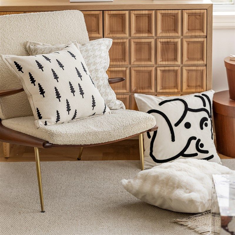 法式轻奢奶油风客厅沙发r抱枕套床头靠枕靠垫床上样板间民宿卧室,居家布艺,抱枕被,淘宝优惠券,粉丝福利购,淘宝优惠卷