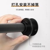 伸缩打孔浴c室挂衣卧室卫生间淋浴房不锈钢晾衣撑杆浴室浴帘窗帘