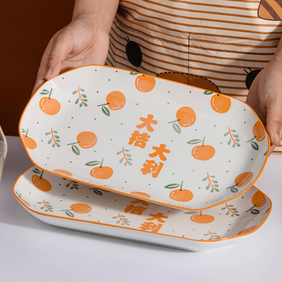 创意6-10人碗碟套装家用 日式碗盘碗筷餐具套Q装饭碗面碗盘子组合