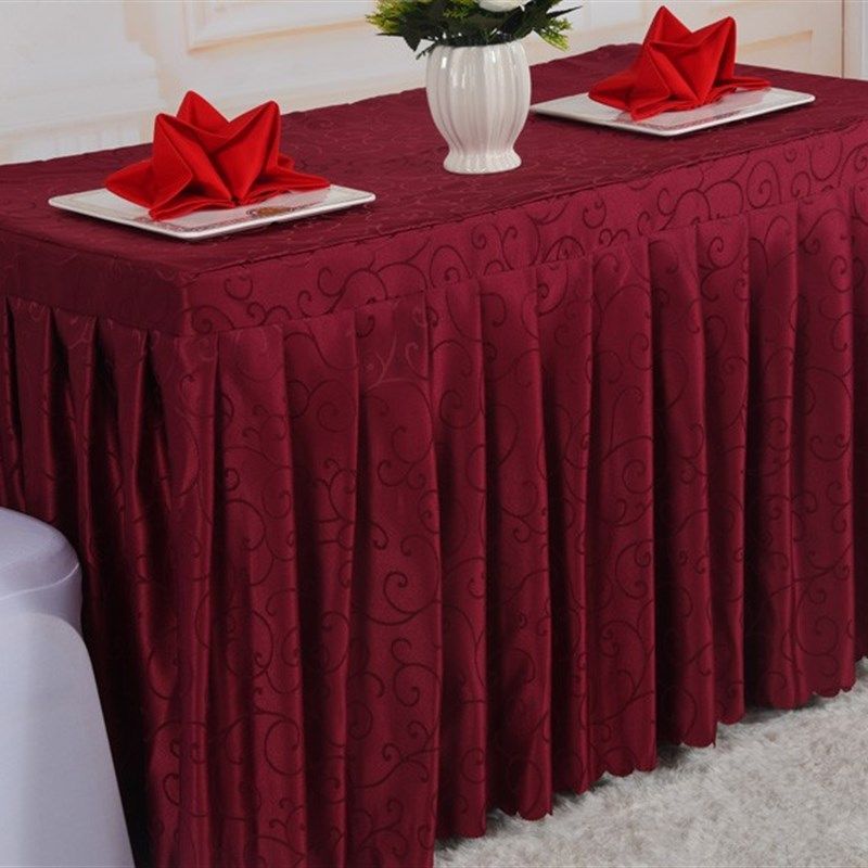 特价包邮展台会议室桌布台裙桌裙方形长I条桌套罩酒店餐桌布艺台