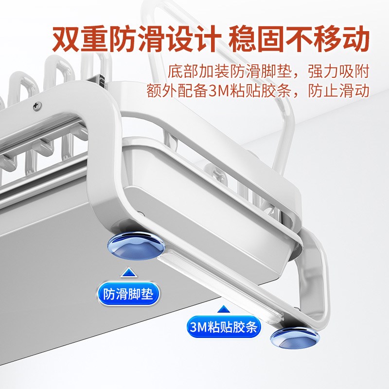 抽拉式碗碟收纳架双层厨房橱柜抽屉拉篮H碗架放碗盘筷子沥水置物