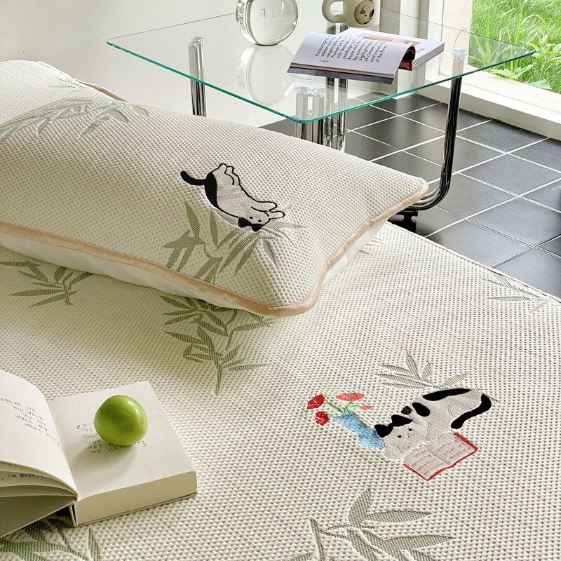 梨梦 宅小瞄 可j爱冰丝凉席三件套凉感豆豆夏季席子床笠款双人床,床上用品,冰丝席,淘宝优惠券,粉丝福利购,淘宝优惠卷