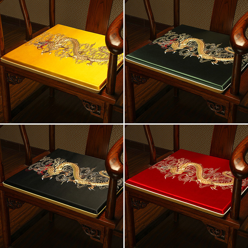 中式坐垫红木新古典家具坐垫实木椅子坐L垫定做太师椅餐椅圈椅垫