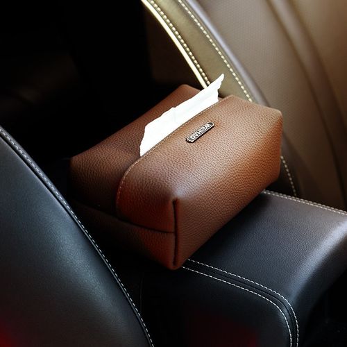 汽车车载高档真皮纸巾盒牛皮质抽纸收纳汽K车载手纸包创意座椅绑