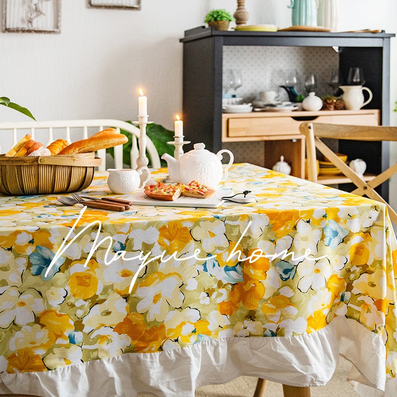 蔓越家 法式ins风复古高级感z餐桌布床头柜茶几卧室梳妆台台布桌