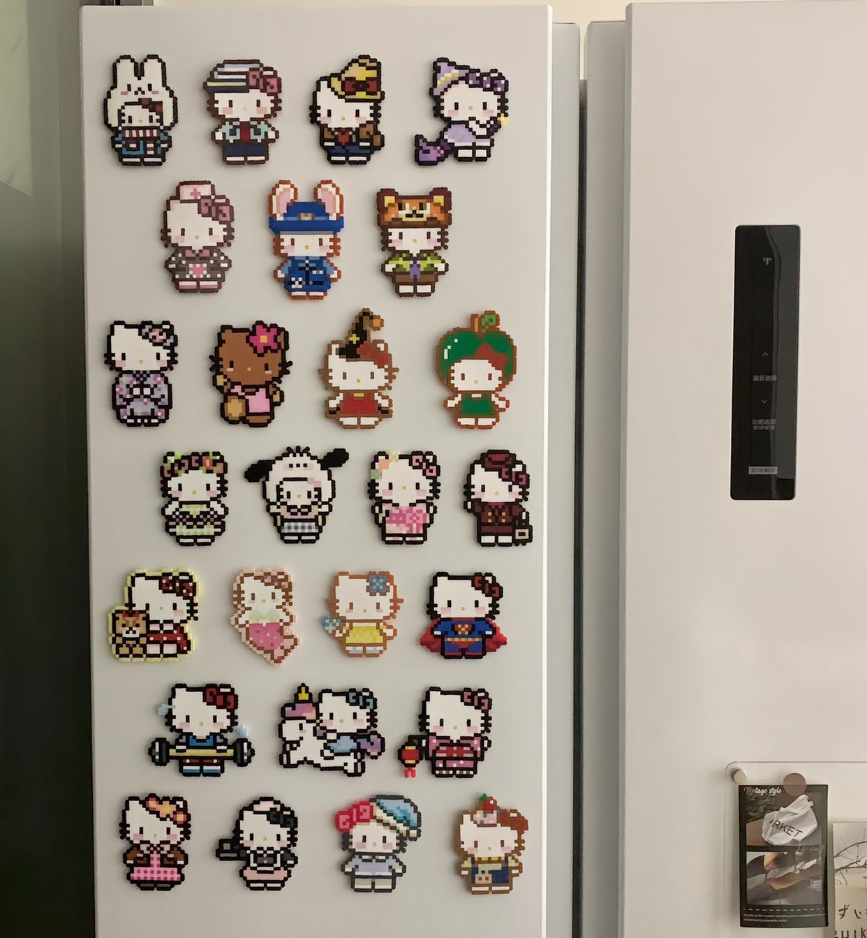 diy冰箱贴工具套装像素玩具立体拼图HelloKitty拼豆豆材料包手工