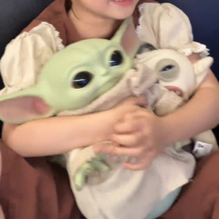 新款可动玩具公仔模型摆件星球大战尤达宝宝手办 曼达洛人11寸