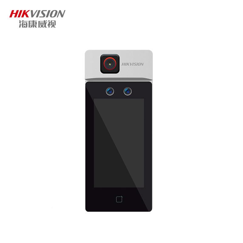 智能人脸门禁考勤T测DS-K1T6Q温0D-K16SQ-F7-3XFTB人脸识别刷卡