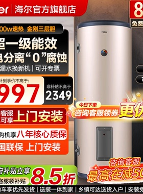 海尔立式电热水器100升200家用落地式300L大容量理发店健身房竖式