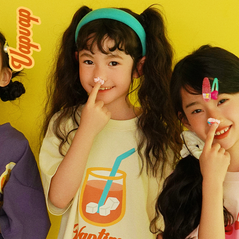 歪普歪普美式复古圆领短袖T恤