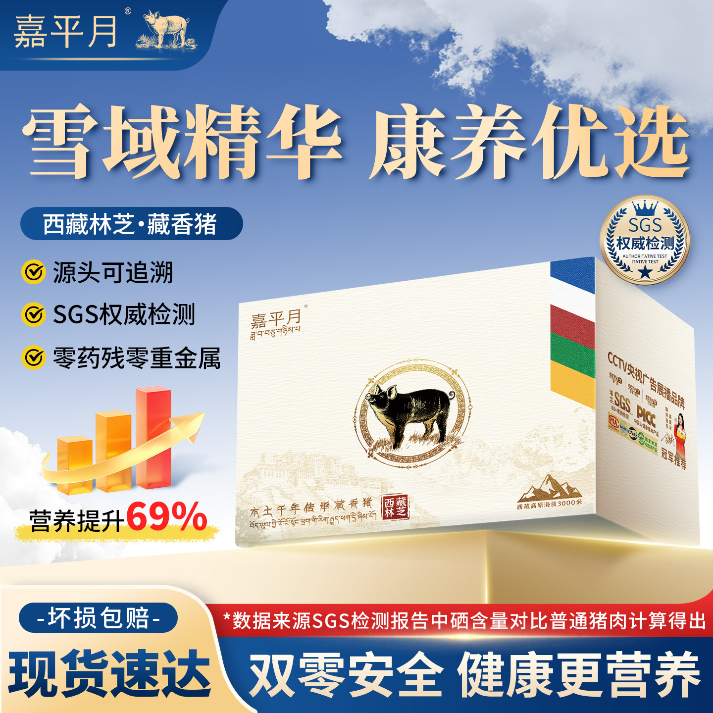 藏香猪送礼礼盒正宗西藏林芝黑猪图片