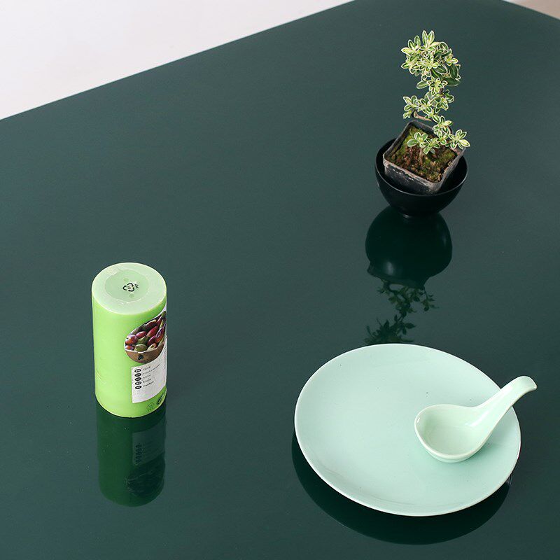 椭圆形软a玻璃彩色tpu餐桌垫天蓝色单色粉色桌布绿色纯色台布白色