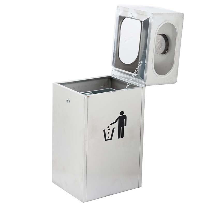 不锈钢户外垃圾桶环卫创意果皮箱商场室内大号单筒U公共室外垃圾