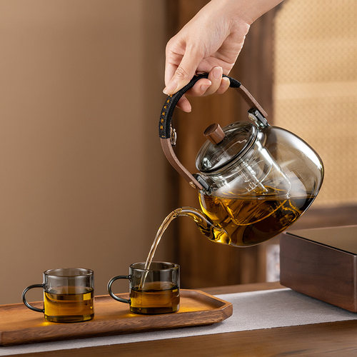 电陶炉胡桃木煮茶器炉套装大功率C家用新款养生烧水玻璃蒸煮一体