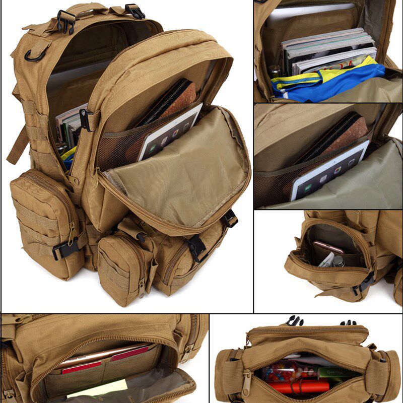 战术双肩组合包大容量多功能背包A男女军迷生存背囊户外徒步登山